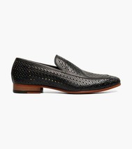 Stacy Adams Winden Moc Toe Perf Slip On Shoes oversized Black 25645-001 image 7