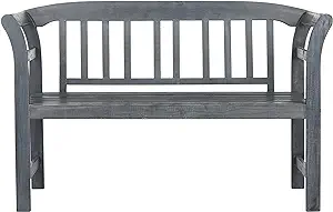 Safavieh PAT6742B Outdoor Collection Porterville Ash Grey 2 Seat Bench - $285.99