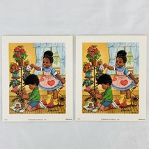 Vintage Black Americana Art Print Brother Sister Artist Signed Michael L... - $4.75