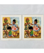 Vintage Black Americana Art Print Brother Sister Artist Signed Michael L... - €4,04 EUR