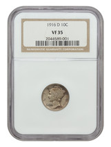 1916-D 10C NGC VF35 - £4,526.41 GBP