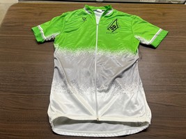Vetements Gautier Men’s Full-Zip French Cycling Jersey - Green/Gray - Large - $22.99