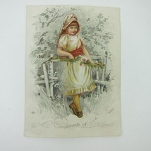 Victorian Trade Card Russell &amp; Co Massillon Ohio Farm Engines Threshers Girl - £15.97 GBP
