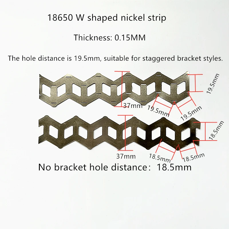 5M 18650 And 21700 Battery 2P Wavy Nickel Strip Nickel Sheet W Type Nick... - £44.77 GBP