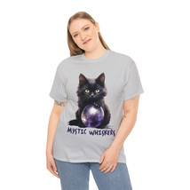 Halloween black cat mystic ball t shirt men and women Unisex Heavy Cotton Tee - £12.63 GBP+