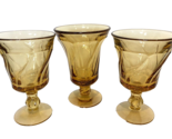 Vintage Jamestown Fostoria Amber Water Glasses, Stemware, Lot of 3 - $23.74