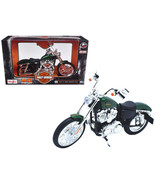 2013 Harley Davidson XL 1200V Seventy Two Green Motorcycle Model 1/12 by... - $1,237.56 MXN