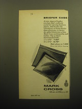 1958 Mark Cross Envelope Wallet Advertisement - Briefer Case - £14.72 GBP