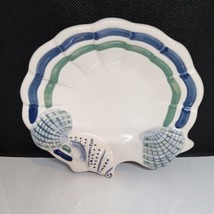 Nautical Ocean Trinket/Keys Seashell Dish Blue Green Hand-Painted By PFALZGRAFF - £9.52 GBP