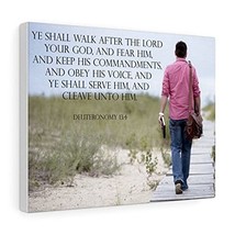 Express Your Love Gifts Bible Verse Canvas and Ye Shall Serve Him Deuter... - $79.19