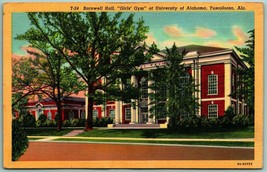 Barnwell Hall Girls Gym University of Alabama Tuscaloosa UNP Linen Postcard G7 - $5.89