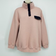 Merokeety Women&#39;s Size Large Pink &amp; Blue Quilted Pullover Sweatshirt - $279.00 MXN