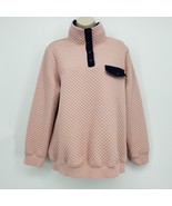 Merokeety Women&#39;s Size Large Pink &amp; Blue Quilted Pullover Sweatshirt - €12,88 EUR