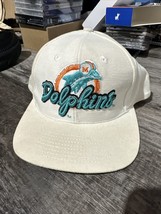 Vintage Miami Dolphins Snapback Hat Cap Drew Pearson Team NFL 90s - £54.80 GBP