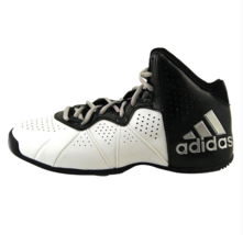 Adidas® Pro Smooth Feather Basketball Mid Top Sneaker White/Black in Siz... - $50.00