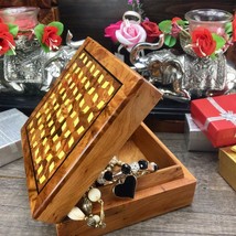 Handmade thuya wooden square mosaic patterns box, Halloween gift box - £66.21 GBP