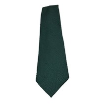 Vintage Mens Tie Solid Green Formal Suit Professional Corporate Office N... - $24.99