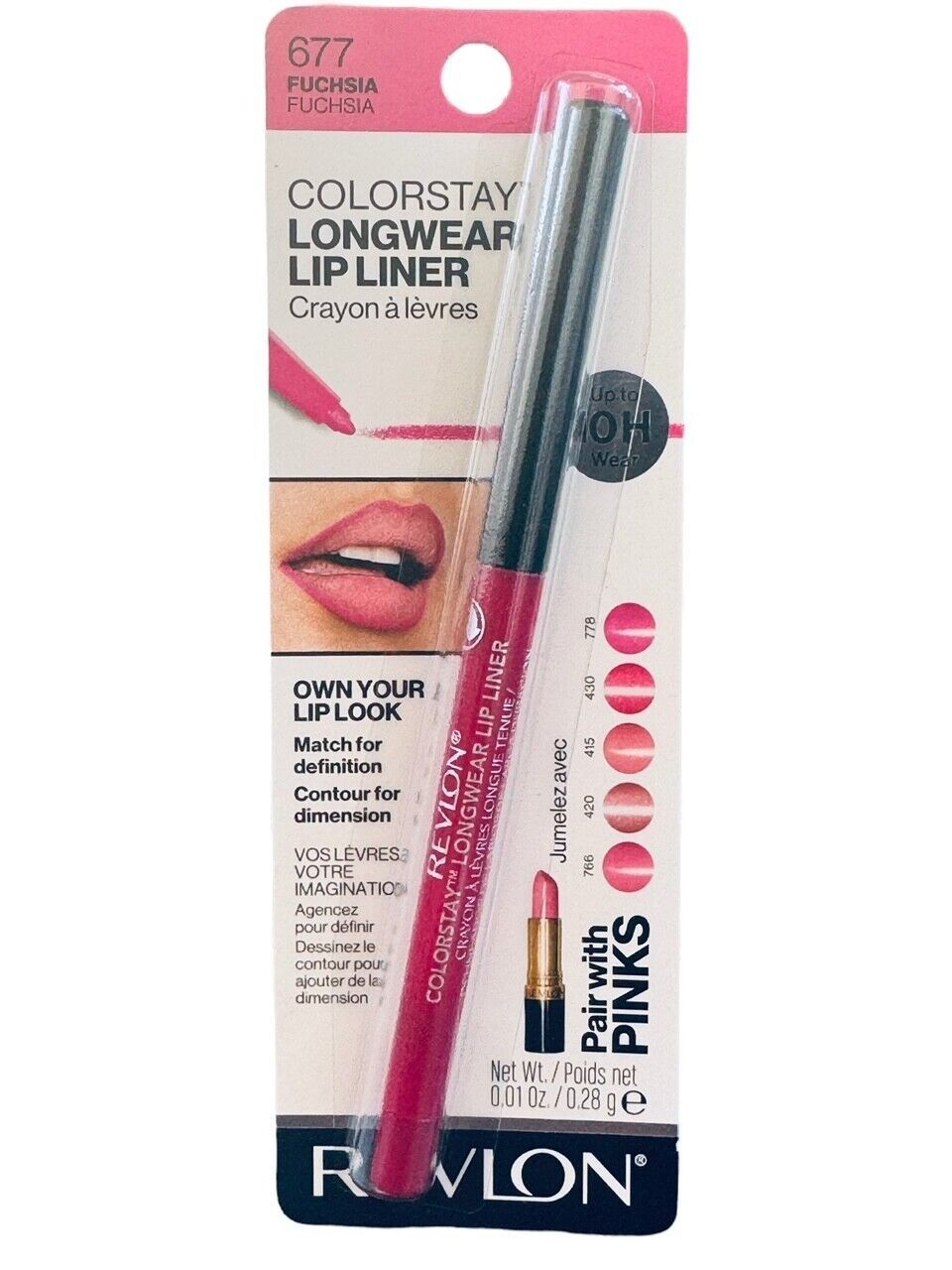 Revlon ColorStay Lip Liner Pencil with Built-in Sharpener - #677 Fuchsia