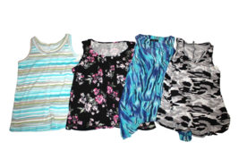 Lot of 4 Tops Size X-Large XL Shirts Blue, Black, Pink, White Assorted New &amp; EUC - £17.69 GBP