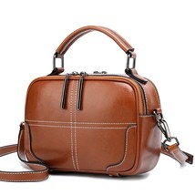 Genuine Leather Shoulder Crossbody Bag Tote Handbag Casual Fashion High Quality  - £63.02 GBP