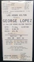 George Lopez - Nov. 07, 2008 Las Vegas Hilton Large Concert Ticket Stub - £7.96 GBP