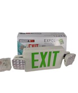 NEW Tamlite Green EXIT Sign + LED Emergency Lights, Dual Voltage, Batter... - $29.03