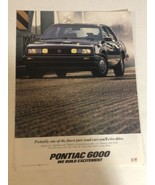 1986 Pontiac 6000 Car Vintage Print Ad Advertisement  pa6 - $7.91