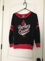 1pc Women&#39;s Juniors Sweatshirt Batman Harley Quinn Ringer Size M - £33.24 GBP