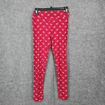 LuLaRoe Womans OS One Size 2-10 Leggings Red  Pink Hearts Activewear Lov... - $9.94