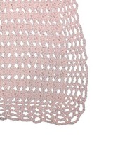 VTG Handmade Crochet Blanket Baby Girl Lap Pink Throw 29x37 Sparkle - £19.67 GBP