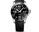 Longines Hydroconquest 43 MM Black Dial Automatic Rubber Strap Watch L37... - £952.80 GBP