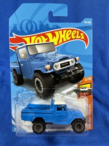 Primary image for 2021 Hot Wheels Blue Toyota Land Cruiser #202/250  HW Hot Trucks 3/10