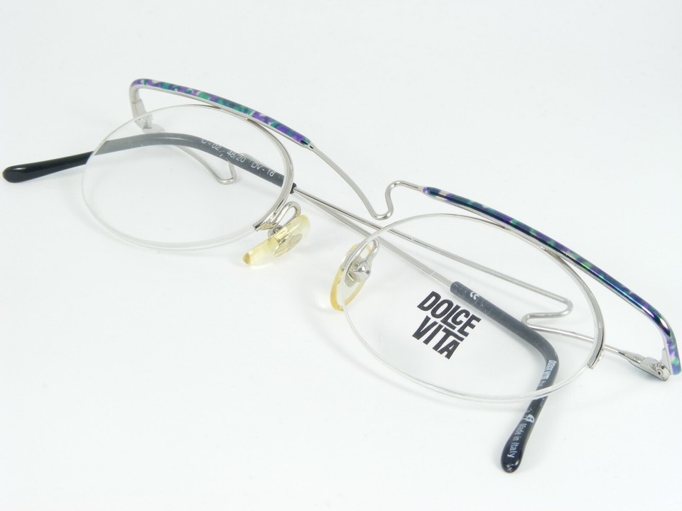 Vintage DOLCE VITA by Casanova DV-16 02 MULTICOLOR EYEGLASSES 48-20-150mm Italy Item image 4
