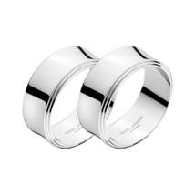 Pyramid by Georg Jensen Stainless Steel Napkin Ring set of 2 - New - £45.94 GBP