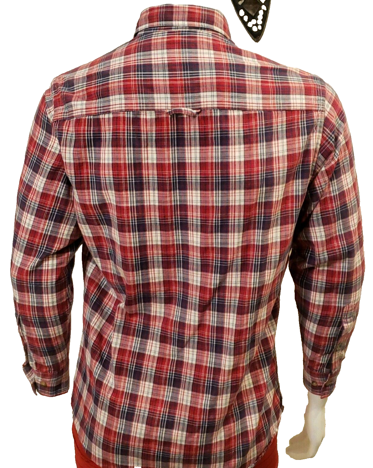 Pendleton Oceanside Plaid Shirt Mens S Red 100% Cotton Long Sleeve Button Down Item image 3