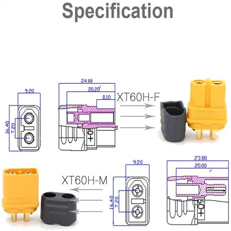 House Home hot sale xt60 XT-60 male female bullet conAtors As for rc lipo batter - £27.52 GBP