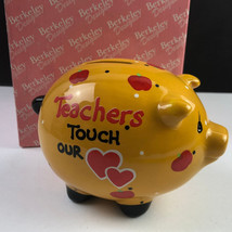 Bella Casa Piggy Bank nib Teachers touch our heart Berkeley still figurine gift - £23.83 GBP