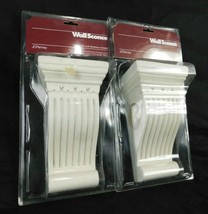 2 Wall Sconce Drapery Holder Window Treatment 8&quot; x 3.5&quot; Foam Cream - $33.99