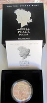 2021 Peace Silver Dollar Philadelphia W/ BOX &amp; COA - $270.00