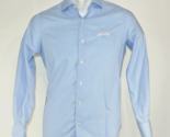 WENDY&#39;S Hamburgers Manager Employee Uniform Button Up Dress Shirt Blue S... - $11.68