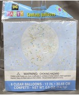 6 Clear Confetti Balloons Latex Balloons 12” - £1.96 GBP