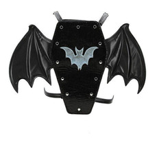 Bat Coffin 82156UB Mini Backpack Purse Bag Vinyl Black - £25.24 GBP