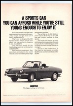 1972 Fiat 850 Spider Convertible Roadster Vintage Print Ad Sports Car Wall Art - £8.19 GBP