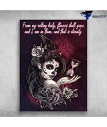 Tattoo Girl Crow And Hourglass From My Rotting Body Flowers Shall Grow A... - £12.50 GBP