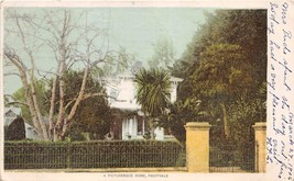 Fruitvale California A Picturesque Home~Columns~Wrought Iron Fence Postcard 1906 - £5.77 GBP