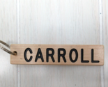 Wooden personalized CARROLL keychain - $9.89
