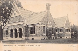 Woodstock VT ~ Norman Williams Publici Biblioteca ~1900s Un B Morgan Foto Cibo - £6.47 GBP