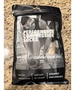Performance Compression Socks Black &amp; Beige Pairs Size L/XL Factory Seal... - $16.78