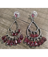 Pierced Fashion Red Chandelier Dangle Boho Earrings Costume Jewelry - $11.99