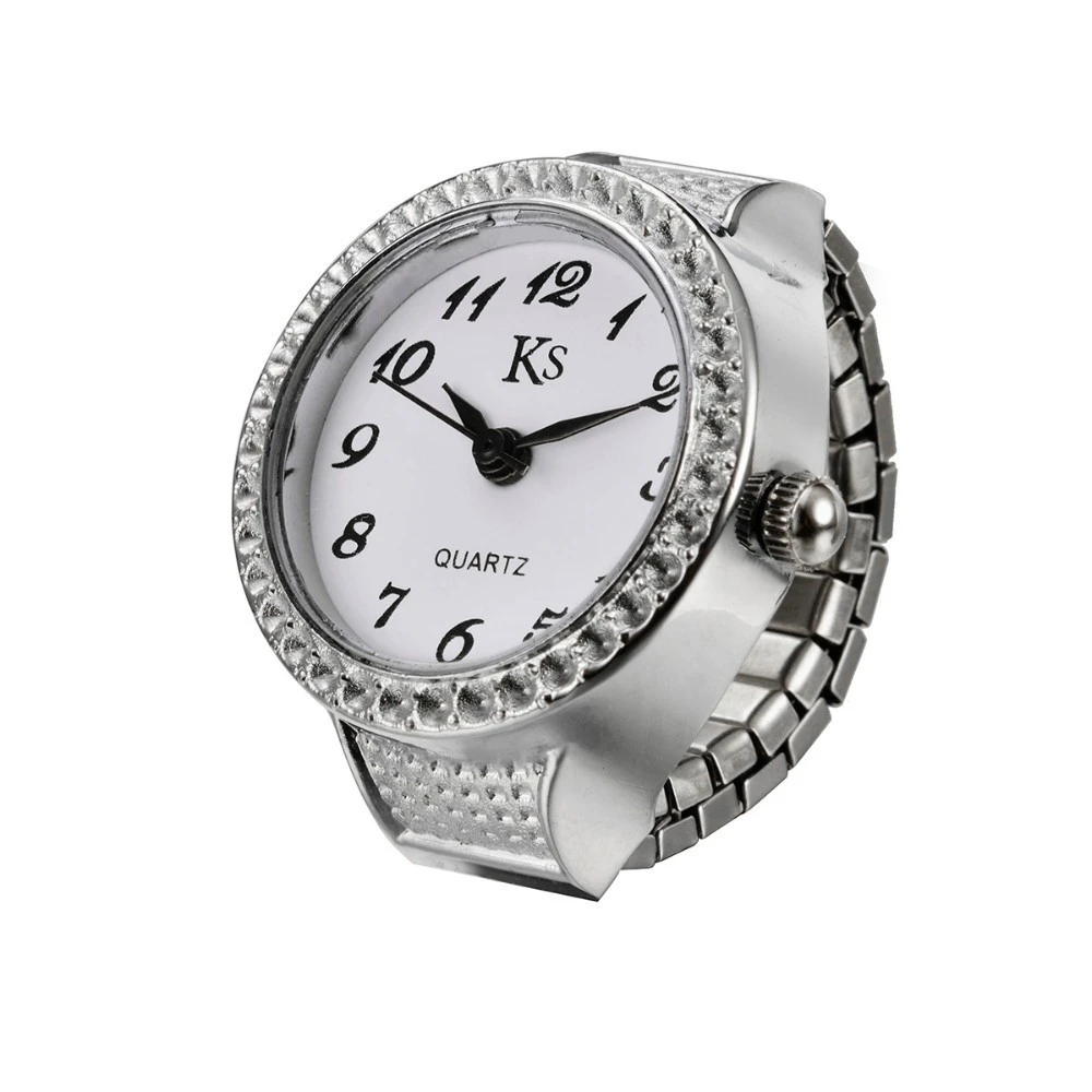 Creative anillos Finger Ring Watch Punk Mini watches Elastic Quartz Watc... - $22.50